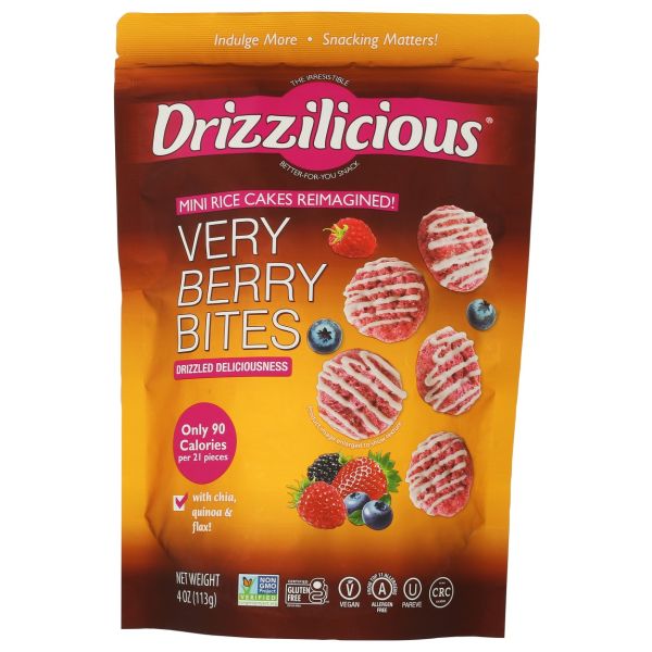 DRIZZILICIOUS:  Mini Rice Cakes Very Berry Bites, 4 oz