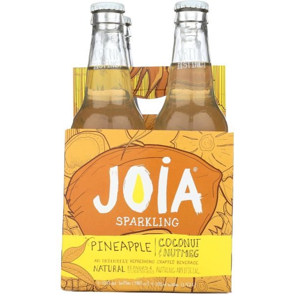 JOIA ALL NATURAL SODA:  Pineapple Coconut And Nutmeg 4 Bottles, 48 fo