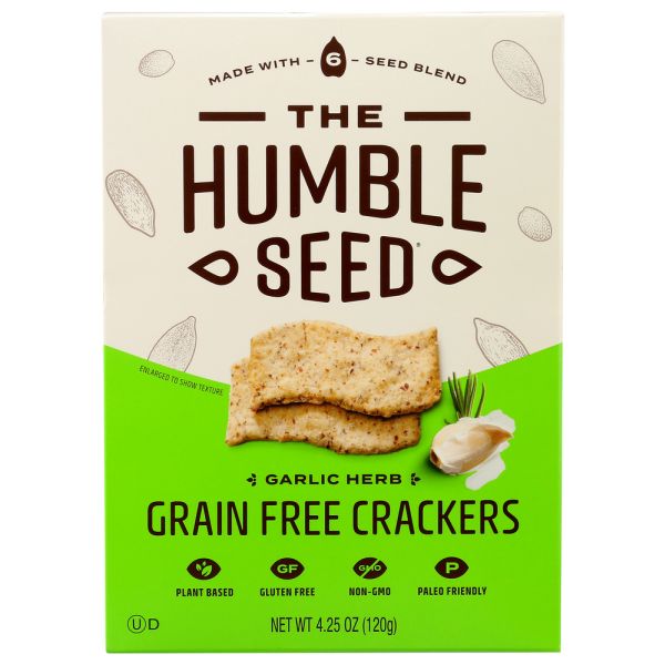 THE HUMBLE SEED: Garlic Herb Grain Free Crackers, 4.25 oz
