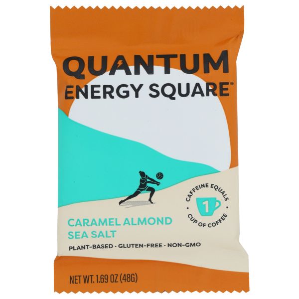 QUANTUM ENERGY SQUARE: Caramel Almond Sea Salt, 1.69 oz