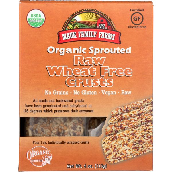 MAUK FAMILY FARMS: Raw Wheat Free Crusts, 4 oz