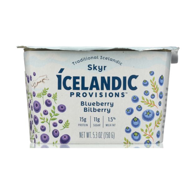 ICELANDIC PROVISIONS: Blueberry Bilberry Skyr Yogurt, 5.3 oz