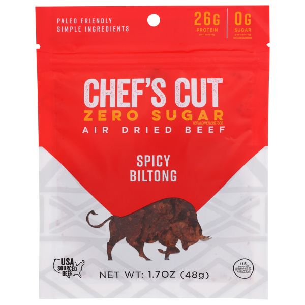 CHEFS CUT: Spicy Biltong Air Dried Beef, 1.7 oz