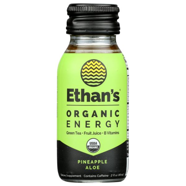 ETHAN'S: Pineapple Aloe Organic Energy Shot, 2 fo