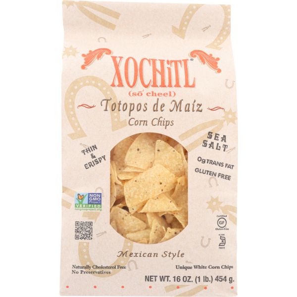 XOCHITL: Corn Chips Salted Mexican Style, 16 oz