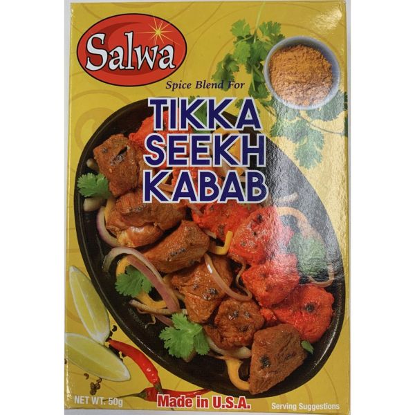 SALWA: Tikka Seekh Kabab Packet Spice, 1.76 oz