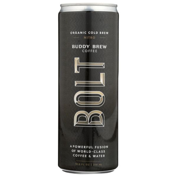 BUDDY BREW COFFEE: Organic Bolt Nitro Cold Brew Coffee, 10.5 fo