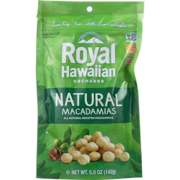 ROYAL HAWAIIAN ORCHARDS: Natural Roasted Macadamia Nuts, 5 oz
