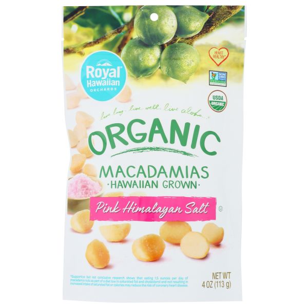 ROYAL HAWAIIAN ORCHARDS: Nut Macadamia Pink Himalayan Salt, 4 oz