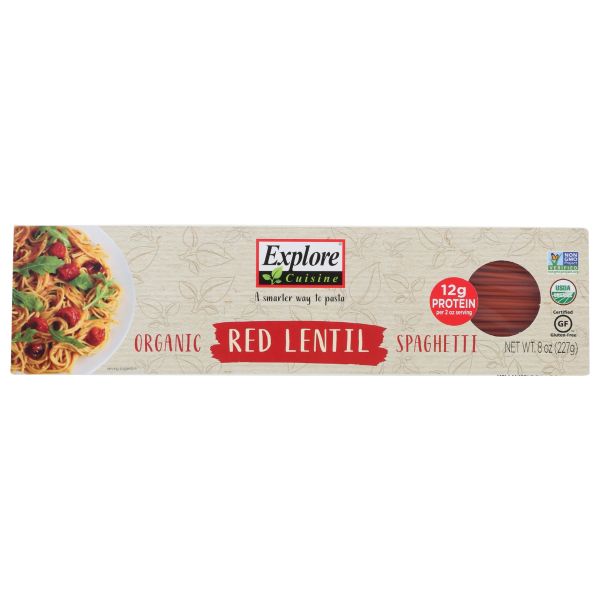 EXPLORE CUISINE: Organic Red Lentil Spaghetti, 8 oz