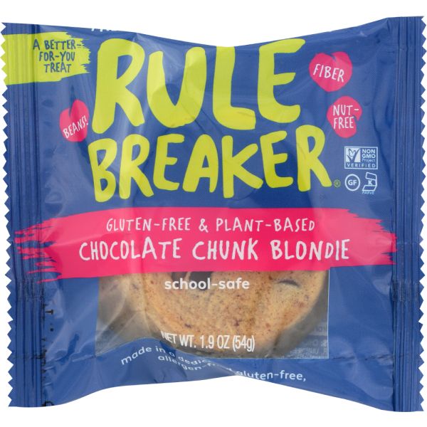 RULE BREAKER SNACKS: Chocolate Chip Blondies, 1.9 oz