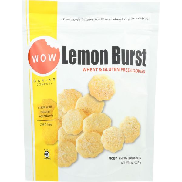 WOW BAKING COMPANY: Cookies Gluten Free Lemon Burst Cookies, 8 oz