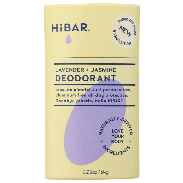 HIBAR: Lavender Jasmine Plastic Free Deodorant, 2.25 oz