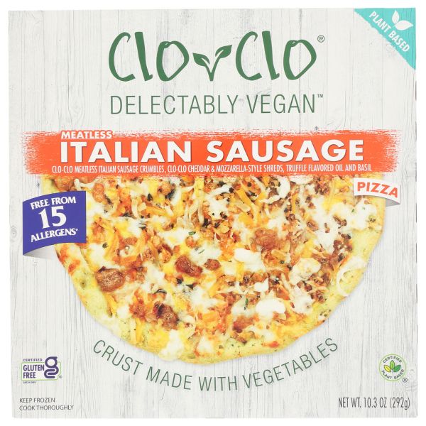 CLO-CLO VEGAN FOODS: Pizza Meatlss Itln Sausag, 11.2 oz