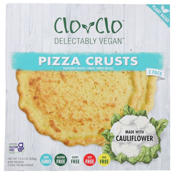 CLO-CLO VEGAN FOODS: Pizza Crust 2Pk, 10.6 oz