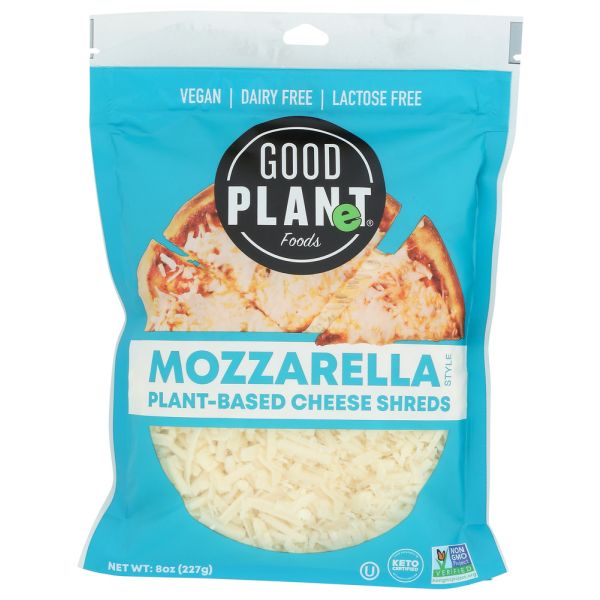 GOOD PLANET FOODS: Mozzarella Cheese Shreds, 8 oz