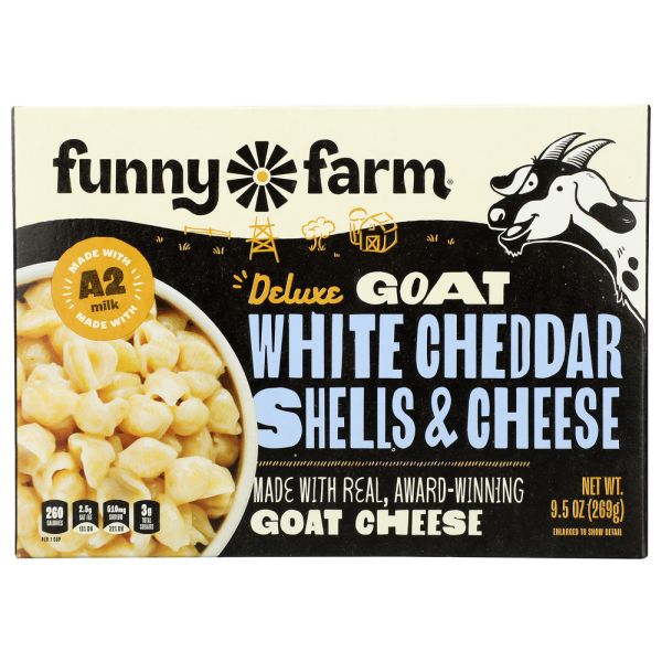 FUNNY FARMS: White Cheddar Goat Cheese, 9.5 fo