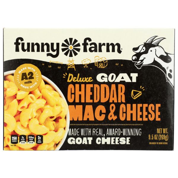 FUNNY FARMS: Goat Cheddar Cheese, 9.5 oz