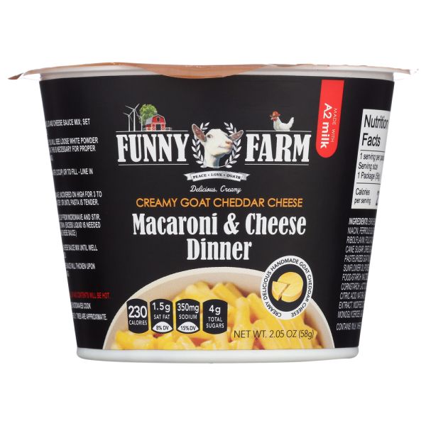 FUNNY FARMS: Goat Cheddar Mac and Cheese, 2.05 oz