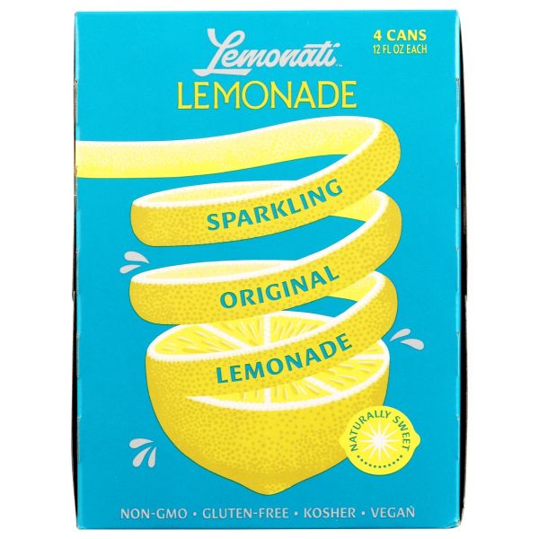 LEMONATI: Sparkling Original Lemonade 4 Cans, 48 fo