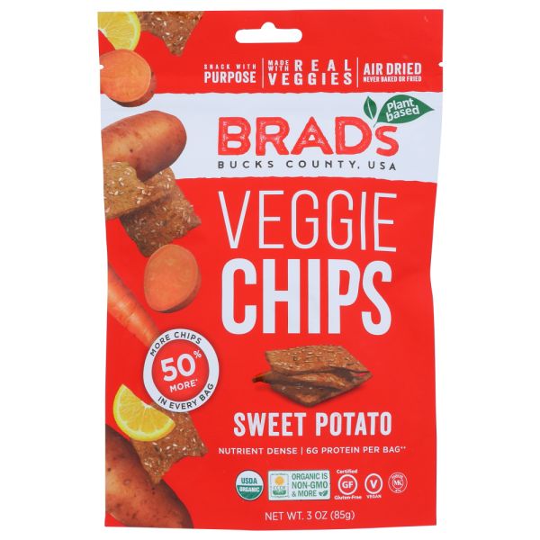BRADS RAW: Sweet Potato Chip, 3 oz