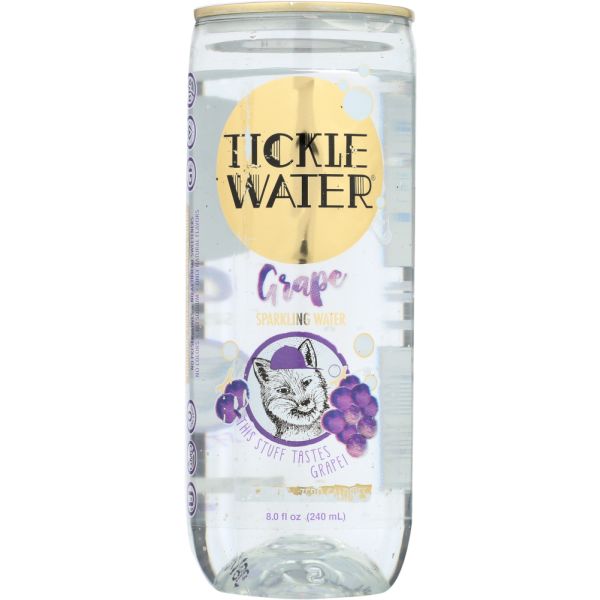 TICKLE WATER: Water Sparkling Grape, 8 oz