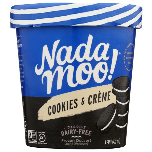 NADAMOO: Cookies and Cream Frozen Dessert, 16 oz