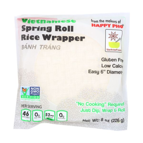 STAR ANISE: Vietnamese Spring Roll Rice Wrapper, 8 oz