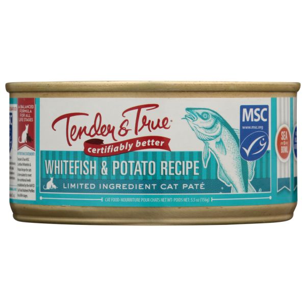 TENDER AND TRUE: Ocean Whitefish and Potato Canned Cat Food, 5.5 oz