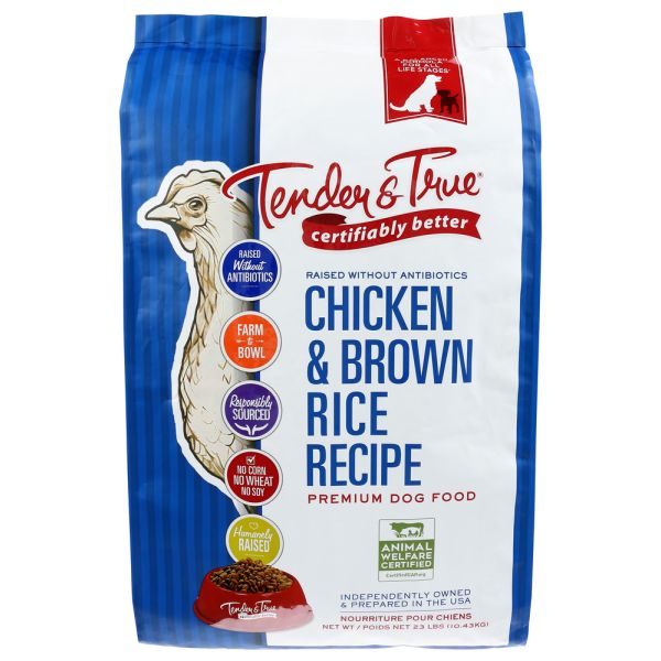 TENDER AND TRUE: Kibble Chckn Brwn Rice, 23 LB