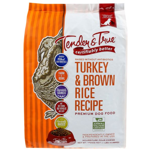 TENDER AND TRUE: Kibble Dog Trky Brwn Rice, 11 lb