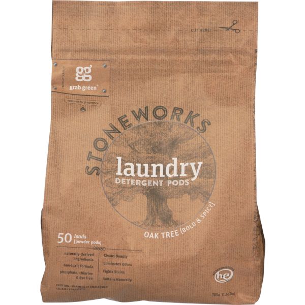 GRABGREEN: Laundry Detergent Pods Oak Tree, 1.65 lb