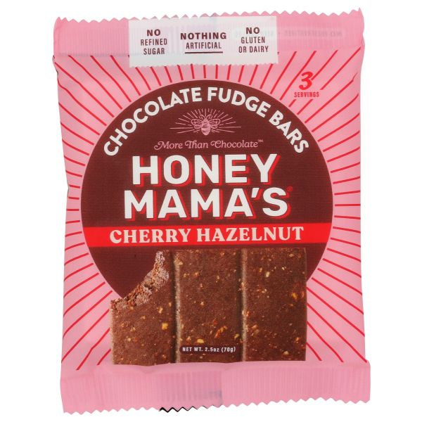 HONEY MAMAS: Cherry Hazelnut Cocoa Truffle Bar, 2.5 oz