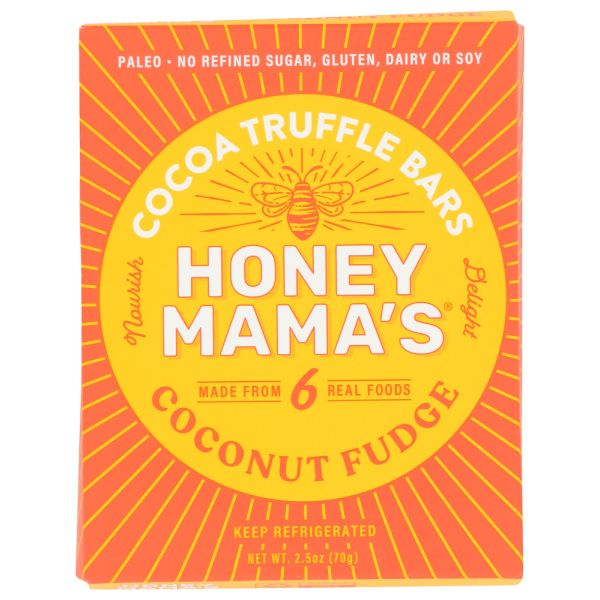 HONEY MAMAS: Coconut Cocoa Truffle Bar, 2.5 oz