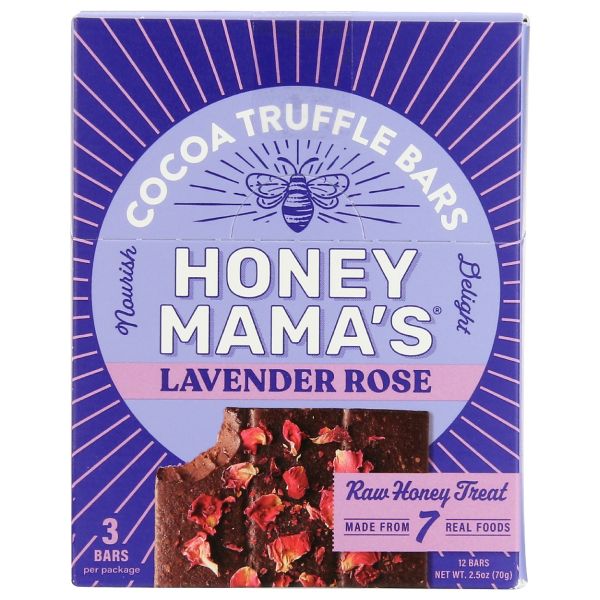 HONEY MAMAS: Lavender Rose Chocolate Truffle Bar, 2.5 oz