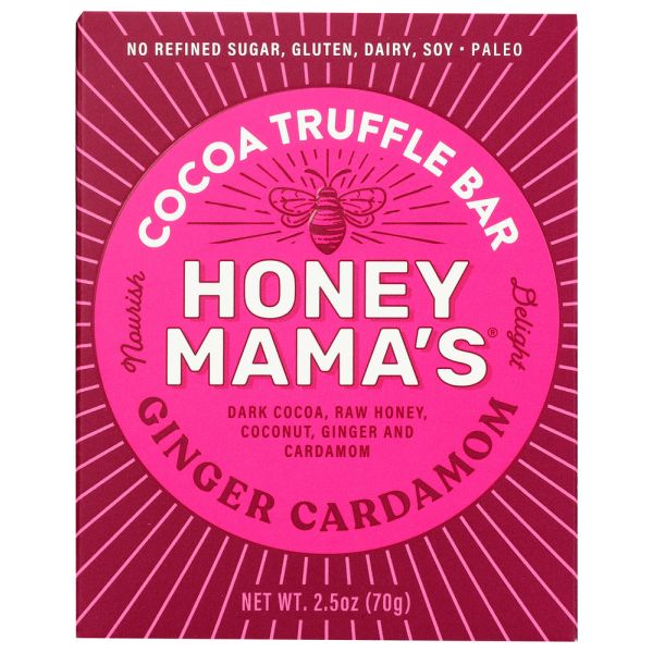 HONEY MAMAS: Gngr Crdmm Cocoa Trfl Bar, 2.5 oz