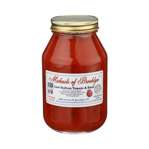 MICHAELS OF BROOKLYN: Low Sodium Tomato And Basil, 32 oz