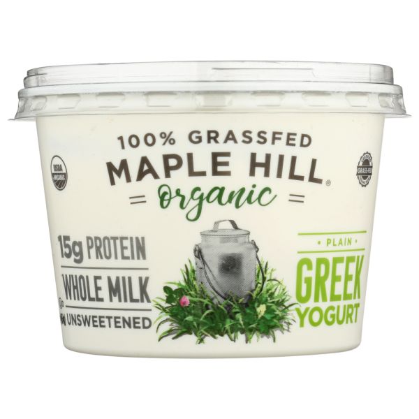 MAPLE HILL CREAMERY: Plain Greek Yogurt, 16 oz