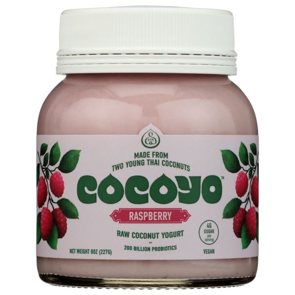 COCOYO: Raw Coconut Yogurt Raspberry, 8 oz