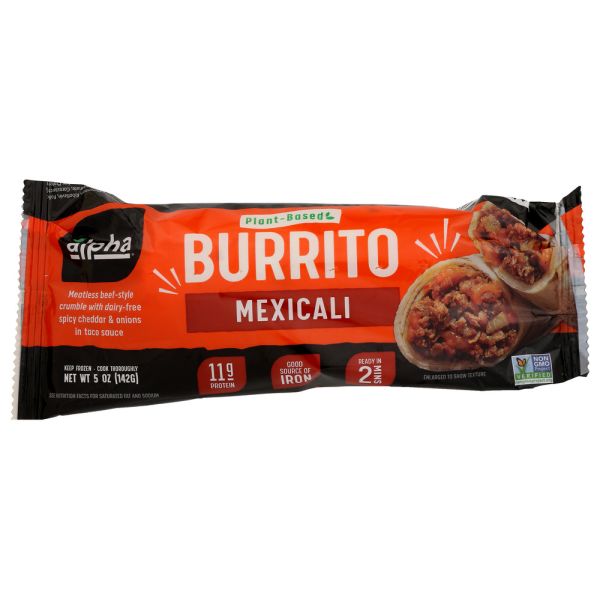ALPHA FOODS: Burrito Mexicali Vegan, 5 oz
