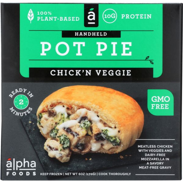 ALPHA FOODS: Pot Pie Chicken Veggie Vegan, 6 oz