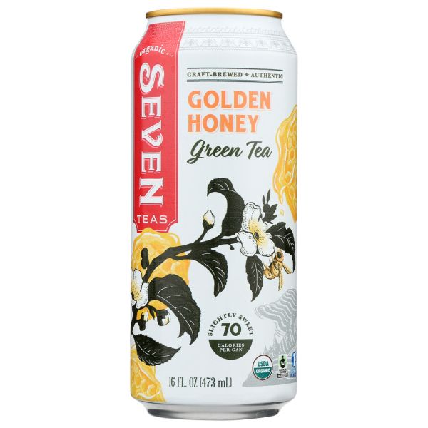 SEVEN TEAS: Golden Honey Green Tea Ginseng, 16 fo