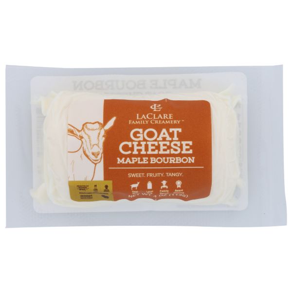 LACLARE FARMS: Cheese Goat Maple Bourbon, 4 oz