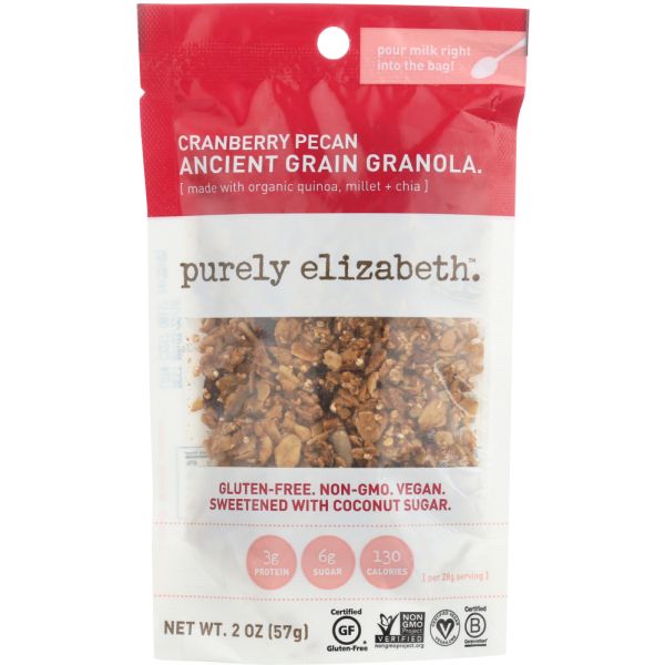 PURELY ELIZABETH: Cranberry Pecan Granola Mini, 2 oz