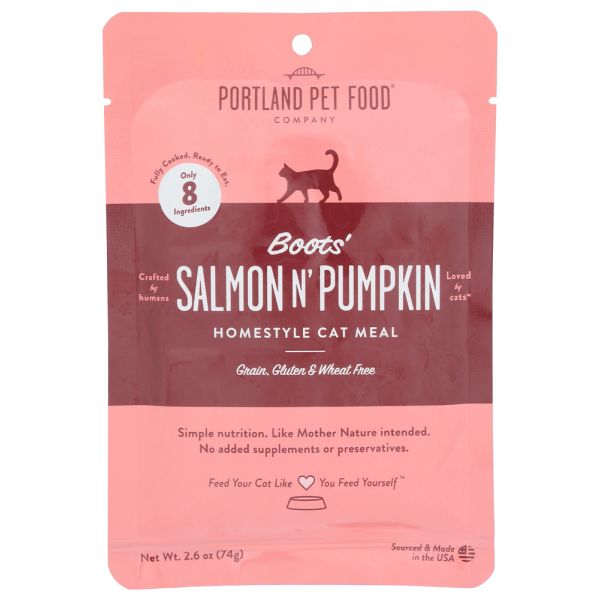 PORTLAND PET FOOD COMPANY: Salmon Pumpkin Cat Meal, 2.6 oz