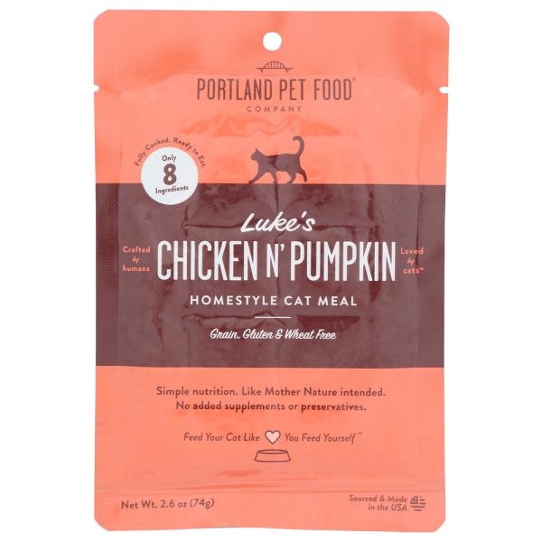 PORTLAND PET FOOD COMPANY: Chicken Pumpkin Cat Meal, 2.6 oz