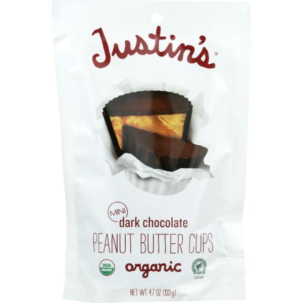 JUSTIN'S: Mini Peanut Butter Dark Chocolate, 4.7 oz
