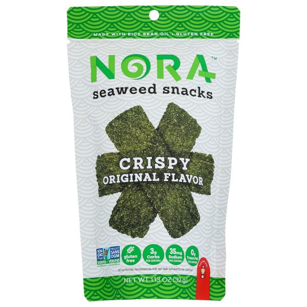 NORA SNACKS: Crispy Original Seaweeds, 1.13 oz
