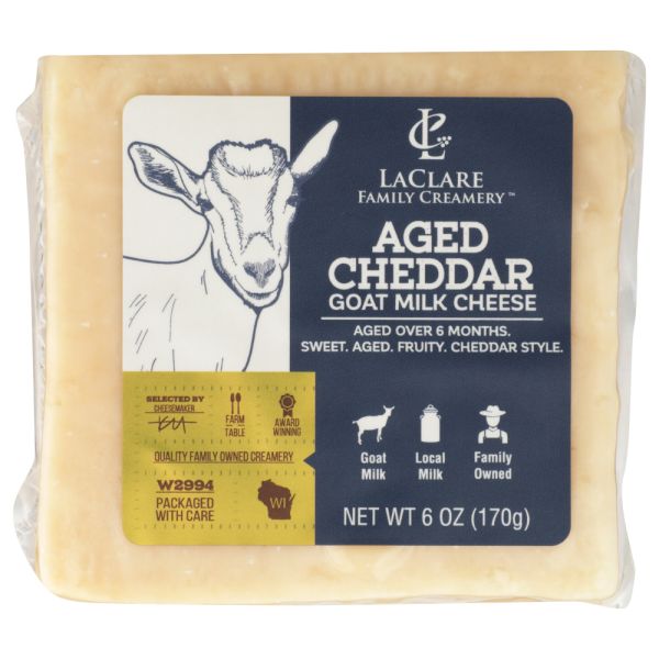 LACLARE FARMS: Aged Goat Cheddar, 6 oz