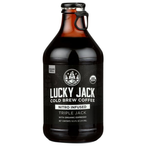 LUCKY JACK: Nitro Cold Brew Triple Black Coffee, 10.5 oz